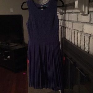 Pim + Larkin dress. Sheath top w pleated skirt